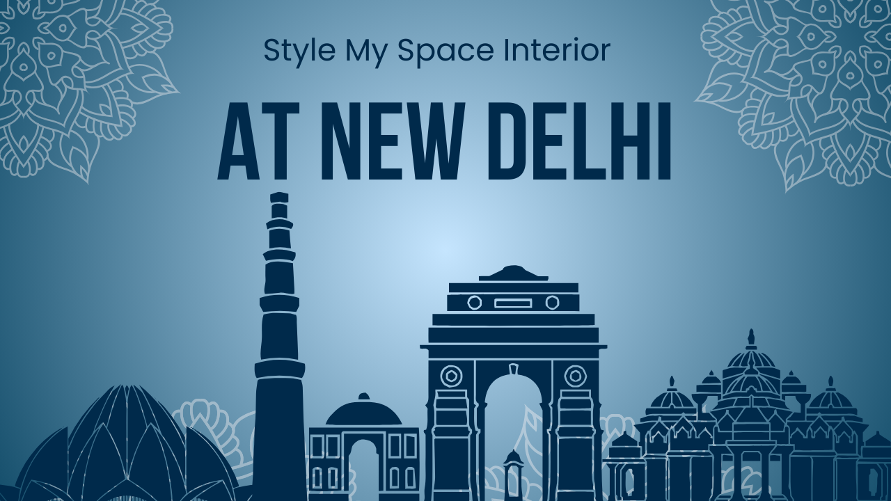 Blue and White Minimalist India New Delhi Vlog YouTube Thumbnail